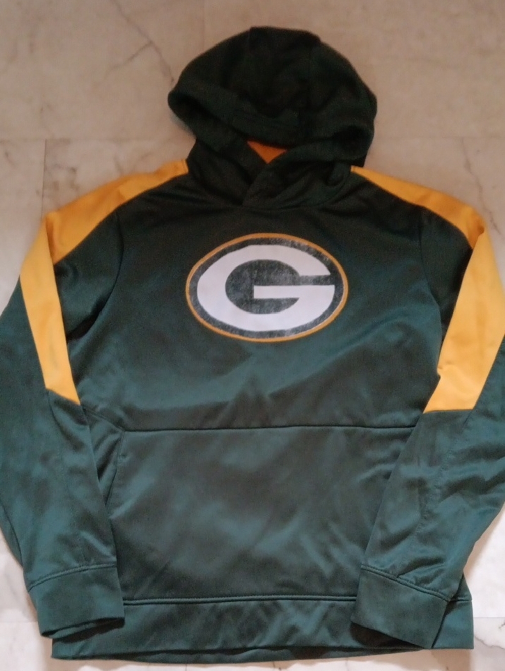 NFL Green and Gold Pullover Performance Hoodie
